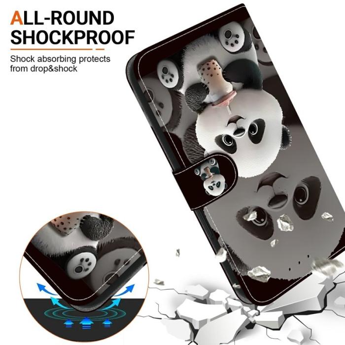 OEM - Plånboksfodral för Samsung Galaxy S26 Konstläder Ställ - Mjölk Te Panda