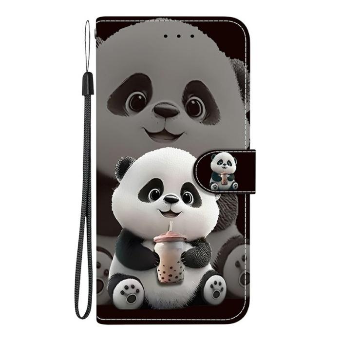 OEM - Plånboksfodral för Samsung Galaxy S26 Konstläder Ställ - Mjölk Te Panda
