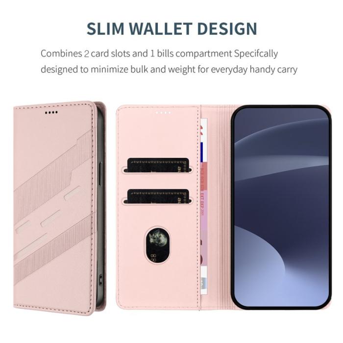 OEM - Plånboksfodral för Samsung Galaxy S26 Konstläder Ställ - Rosa