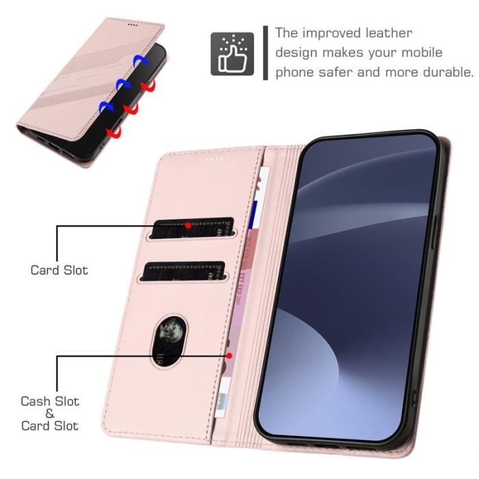 OEM - Plånboksfodral för Samsung Galaxy S26 Konstläder Ställ - Rosa