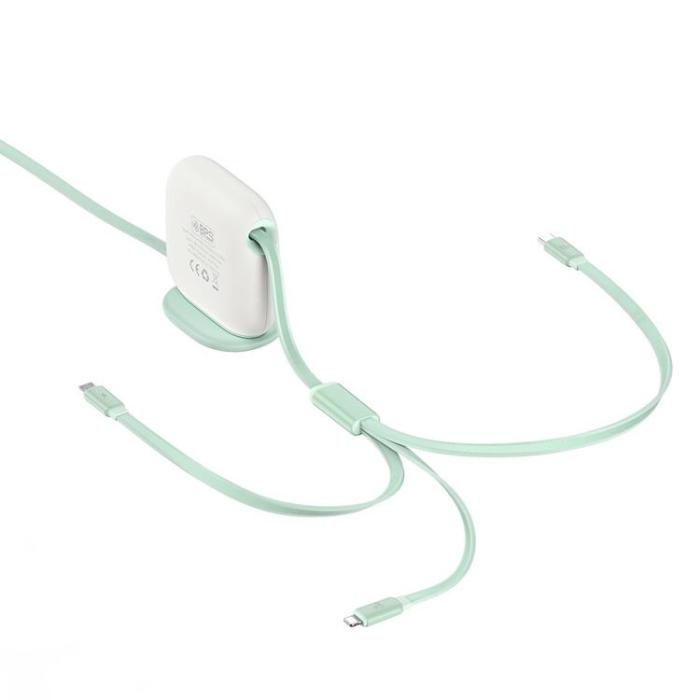 BASEUS - Baseus 3in1 USB-A till USB-C, Lightning, microUSB kabel 100W 1.7m