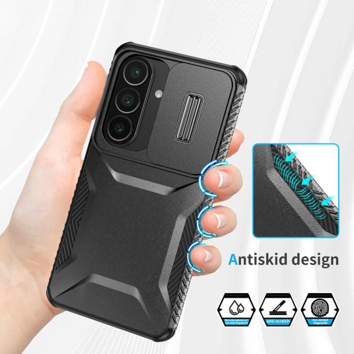 OEM - Mobilskal för Samsung Galaxy S26 Camshield TPU + PC - Svart