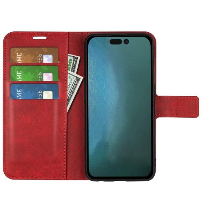 OEM - Flip Folio iPhone 14 Pro Max Plånboksfodral - Röd