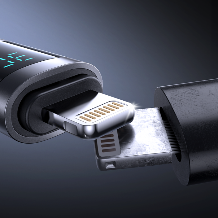 Joyroom - Joyroom USB-C - Lightning kabel 30W 1.2m med Display - Svart