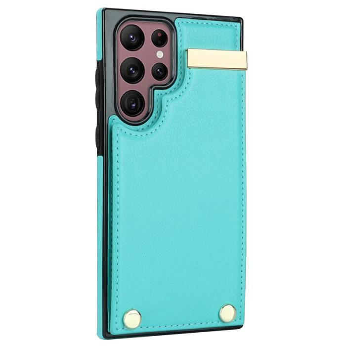 OEM - Mobilskal för Samsung Galaxy S26 Ultra TPU + Konstläder - Mintgrön