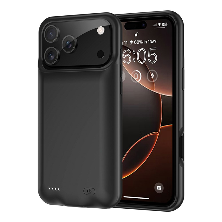 iPhone 17 Pro Max Batteriskal 6000mAh - Svart | 2353 | AlltMobil
