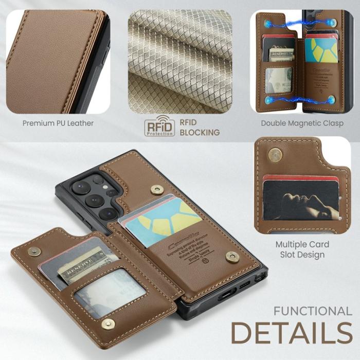Caseme - CASEME C22 Fodral för Samsung Galaxy S24 Ultra - Brun