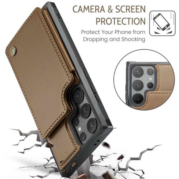Caseme - CASEME C22 Fodral för Samsung Galaxy S24 Ultra - Brun