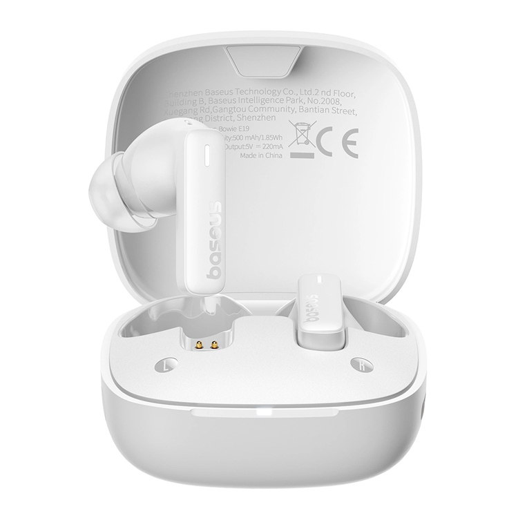 Baseus TWS In-Ear Hörlurar Bowie E19 - Vit | 505771 | AlltMobil