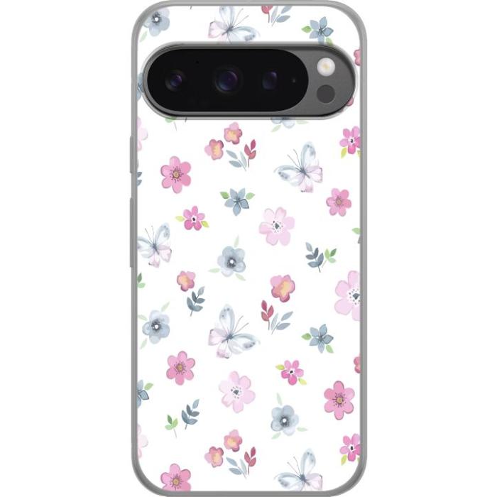 iSecrets - Mobilskal till Google Pixel 9 Pro XL med Blommor och fjärillar