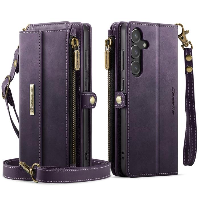 Caseme - CASEME Konstläder Plånboksfodral för Samsung Galaxy S23 FE - Lila