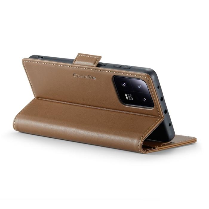 Caseme - CASEME Xiaomi 13 Pro 5G Plånboksfodral Konstläder RFID-Skydd Brun