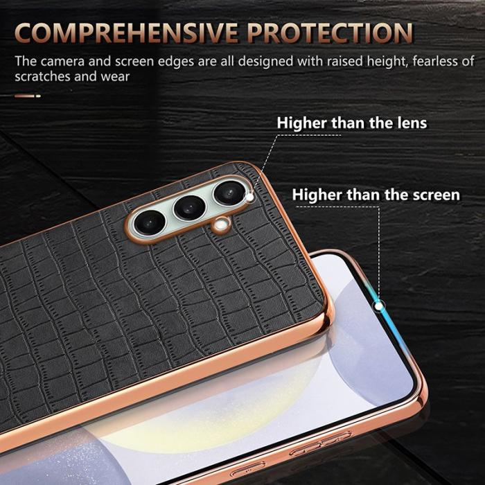 AZNS - AZNS Samsung Galaxy S24 FE Fodral Electroplating PU+TPU - Svart