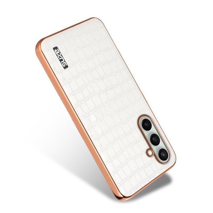 AZNS - AZNS Samsung Galaxy S24 FE Fodral Electroplating PU+TPU - Vit