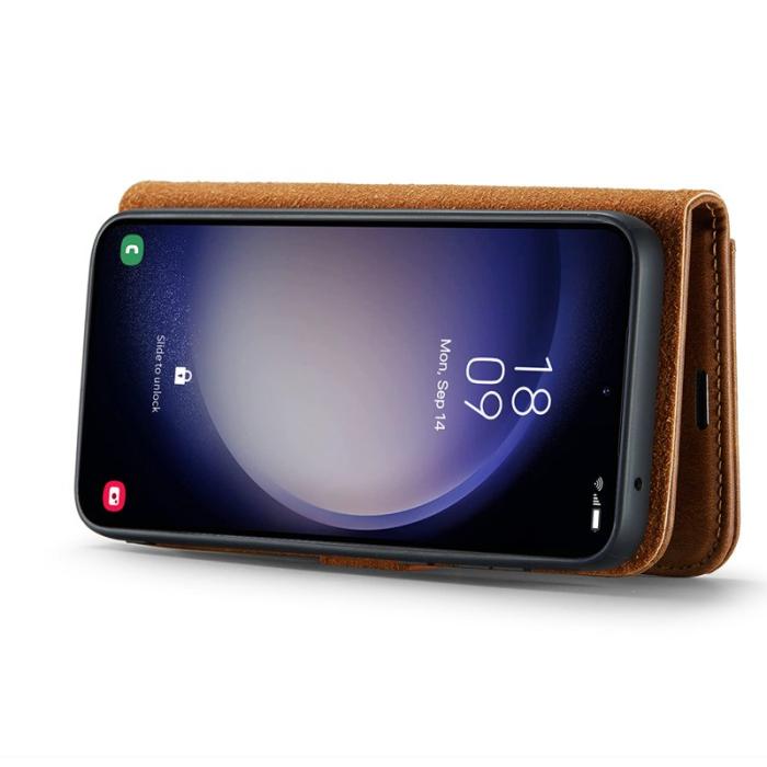 DG.MING - DG.MING Samsung Galaxy S25 Plånboksfodral Äkta läder- Brun