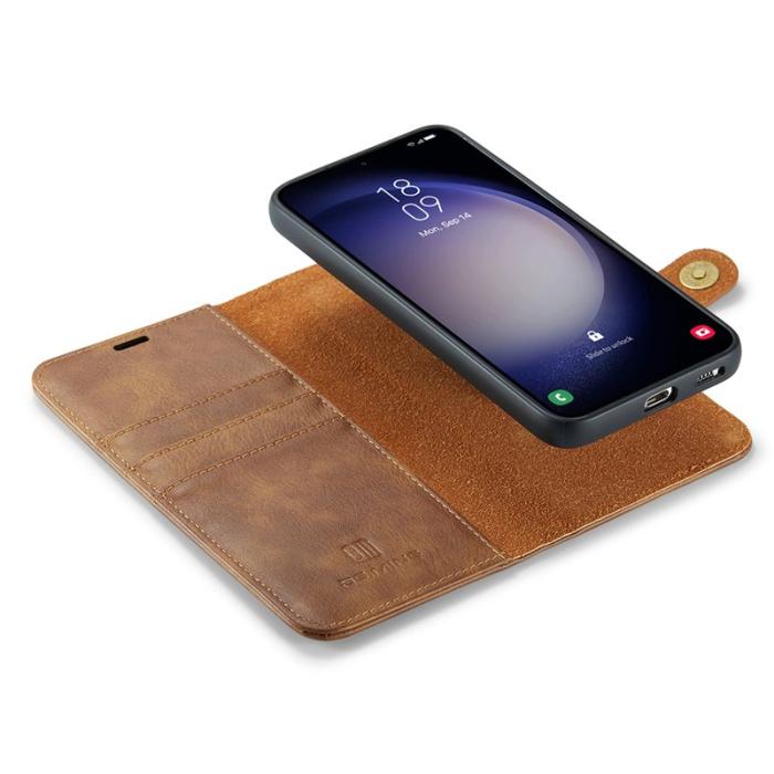 DG.MING - DG.MING Samsung Galaxy S25 Plånboksfodral Äkta läder- Brun