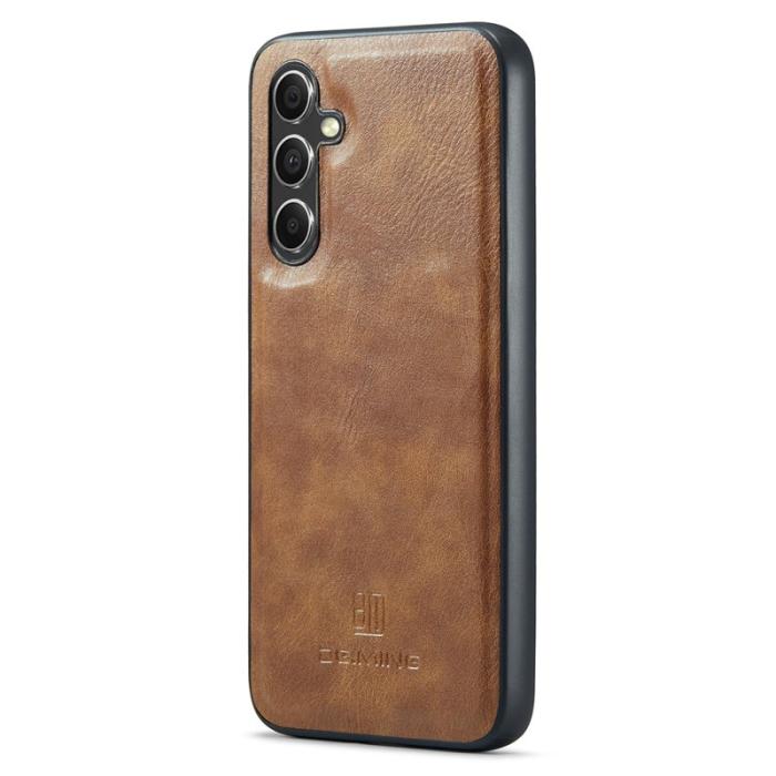 DG.MING - DG.MING Samsung Galaxy S25 Plånboksfodral Äkta läder- Brun