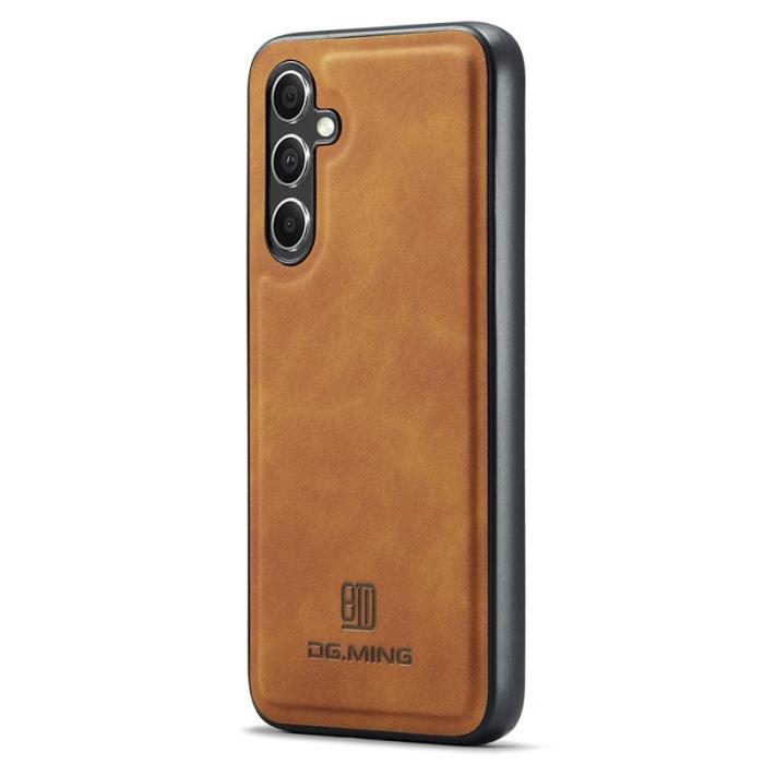 DG.MING - DG.MING Mobilskal till Samsung Galaxy S25 PU Läder Hybrid - Brun