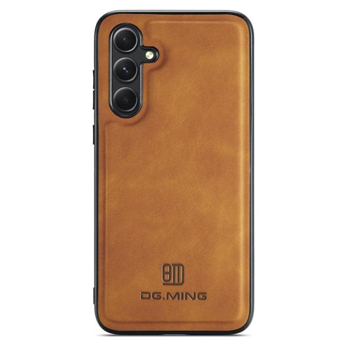DG.MING - DG.MING Mobilskal till Samsung Galaxy S25 PU Läder Hybrid - Brun