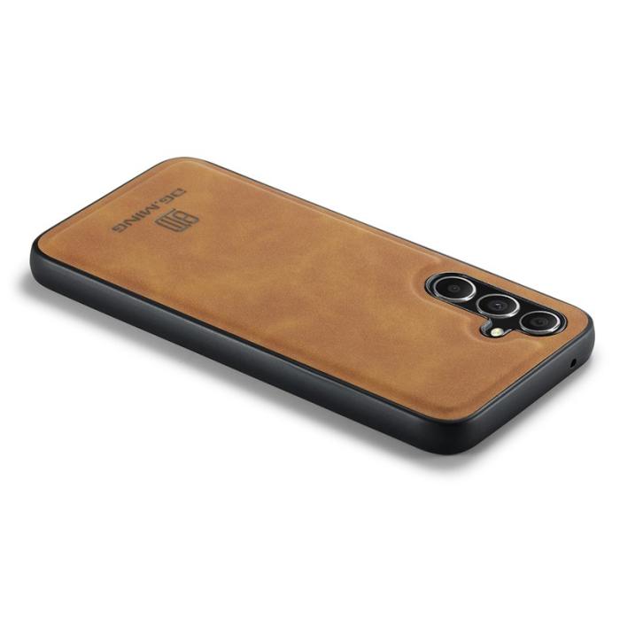 DG.MING - DG.MING Mobilskal till Samsung Galaxy S25 PU Läder Hybrid - Brun