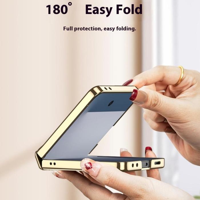 GKK - GKK Samsung Galaxy Z Flip7 Fodral Kickstand PU PC - Gul