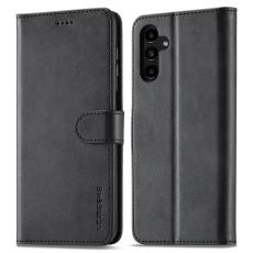 LC.imeeke - LC.IMEEKE Flip Folio Pl&aring;nboksfodral Konstl&auml;der - Svart f&ouml;r Samsung Galaxy A13 5G