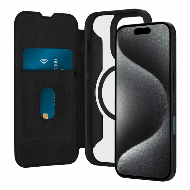 Puro iPhone 16 Pro Max Plånboksfodral Magsafe Läder med Flap | 2353 | AlltMobil