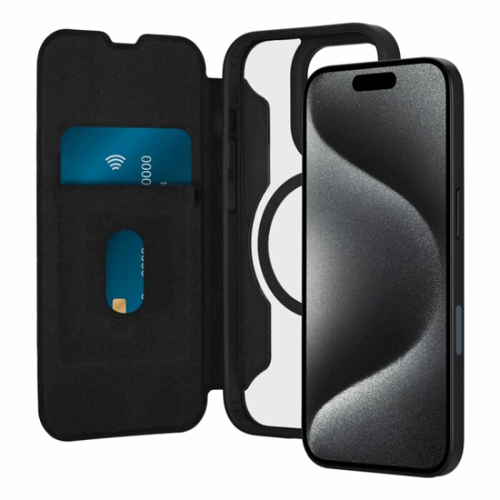 Puro - Puro iPhone 16 Pro Max Plånboksfodral Magsafe Läder med Flap