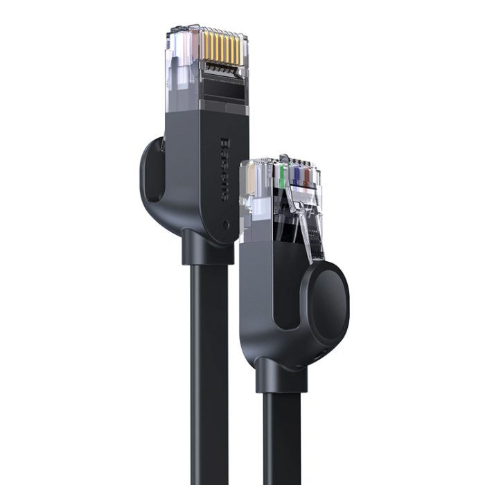 BASEUS - Baseus Nätverk Kabel RJ45 2m 1000Mbps Flat - Svart