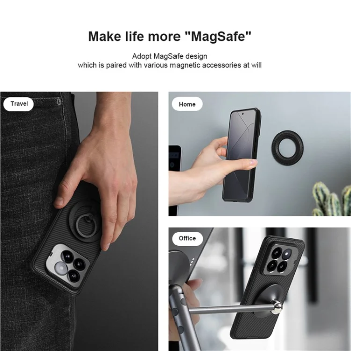 Nillkin - Nillkin Xiaomi 14 Pro Mobilskal MagSafe CamShield Precise Cut