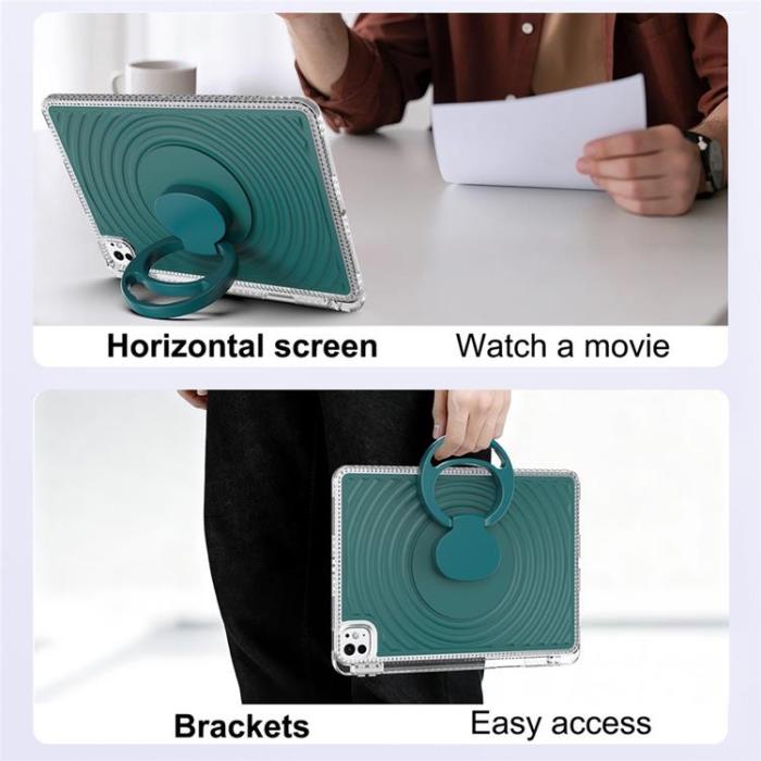 A-One Brand - iPad Pro 11 (2025 / 2024) Skal Kickstand Wave Pattern - Lila