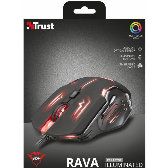 UTGATT1 - TRUST GXT 108 Rava Illuminated Gaming Mouse