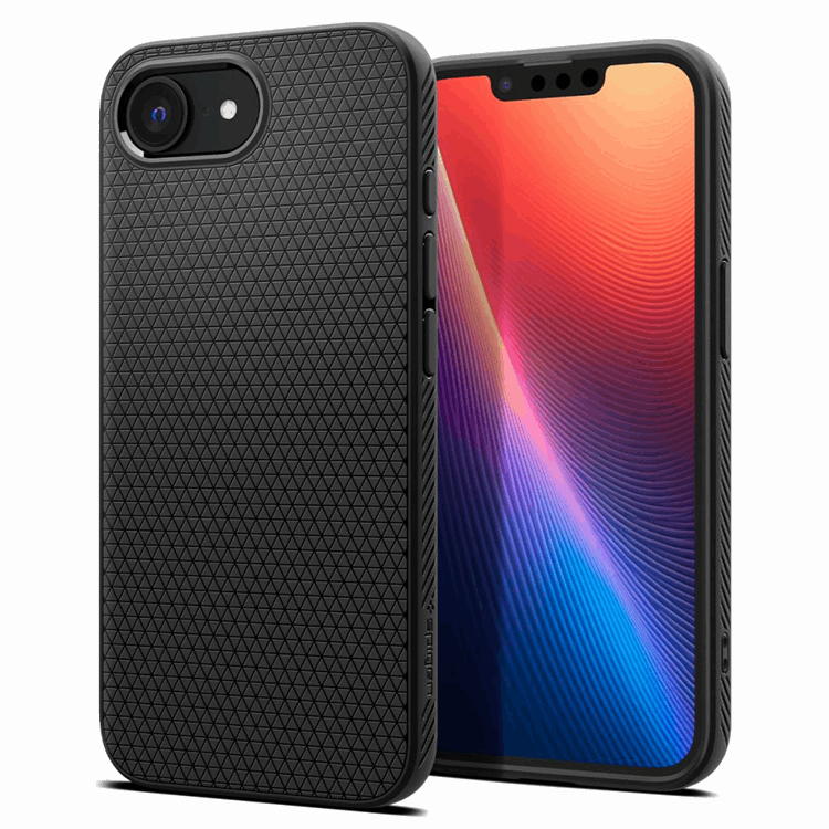 Spigen iPhone 16e Mobilskal Liquid Air - Matt Svart | 2353 | AlltMobil