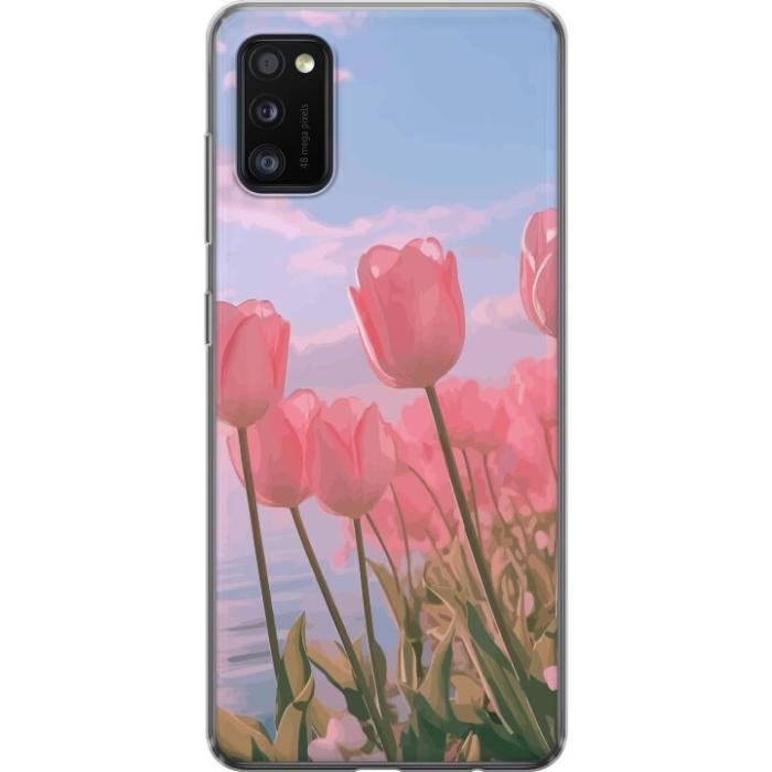 iSecrets - Mobilskal till Samsung Galaxy A41 med Rosa Tulpaner