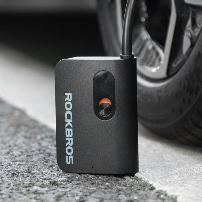 Rockbros - Rockbros Sladdlös Cykelpump 70 psi Kompressor 200mm Schrader Slanglängd