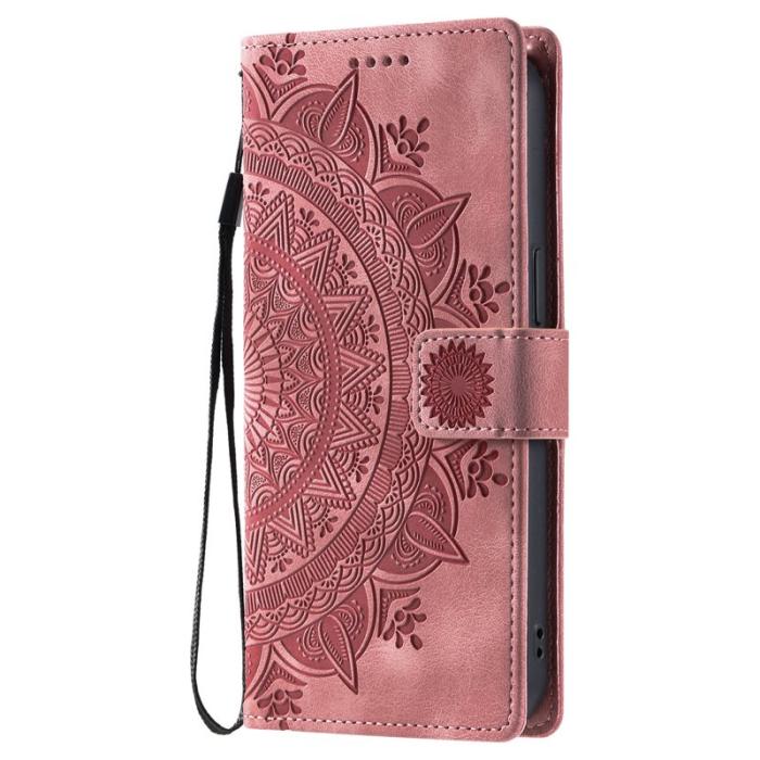 OEM - Samsung Galaxy S26 Ultra Fodral Imprinted Totem Konstläder - Roséguld