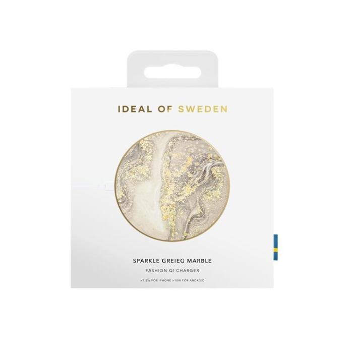 UTGATT1 - Ideal Of Sweden Qi Trådlös Laddare - Sparkle Greige Marble