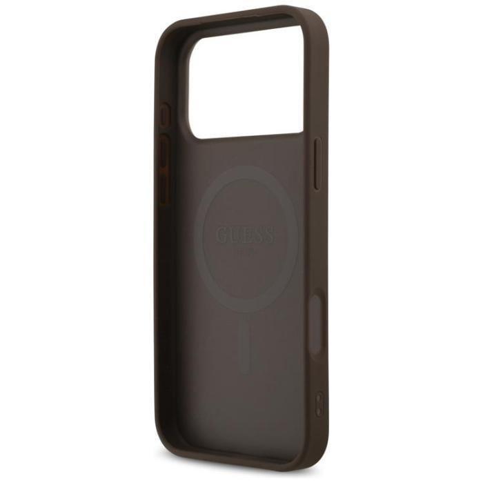 Guess - Guess iPhone 17 Pro Max Mobilskal MagSafe 4G Printed Stripes - Brun