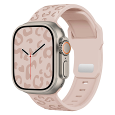A-One Brand - Apple Watch (38/40/41mm) Armband Leopard Texture - Rosa