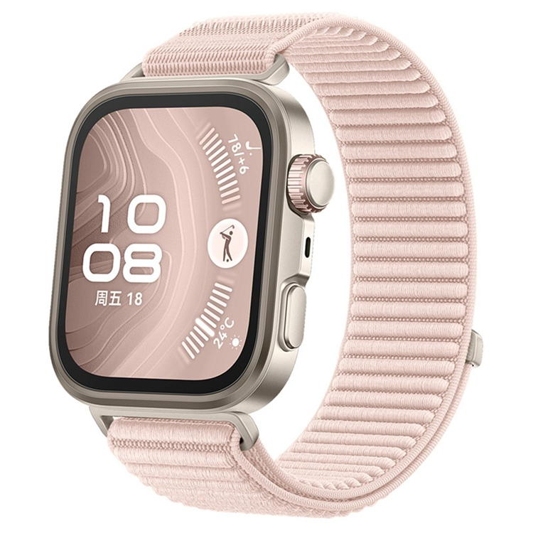 Huawei Watch Fit 4/Fit 4 Pro Armband Magic Tape Nylon - Milkshake Rosa | 5123 | AlltMobil