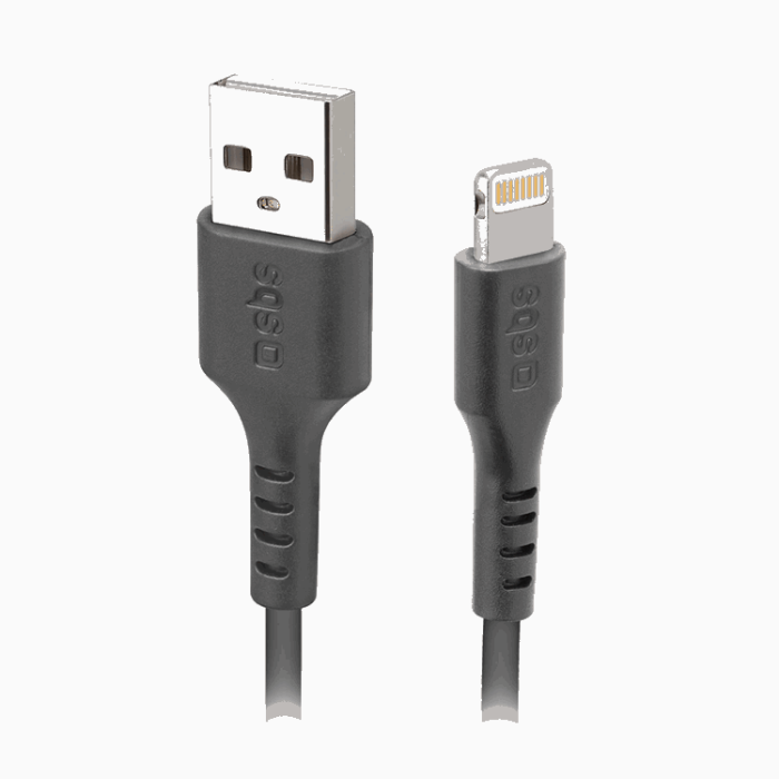 SBS - SBS USB-A - Lightning Kabel 1m MFi Certified - Svart