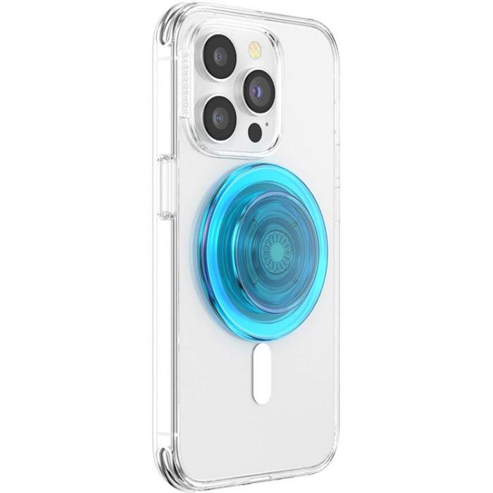 PopSockets - POPSOCKETS PopGrip för Magsafe - Electric Blå Transparent