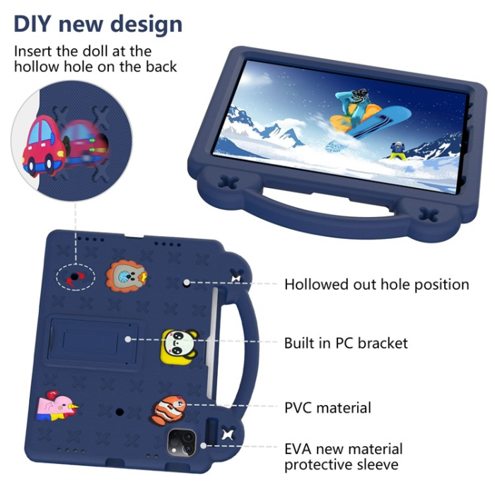 A-One Brand - iPad Pro 11 (2018/2020/2021/2022) Skal EVA Kickstand Shockproof - Mörkblå