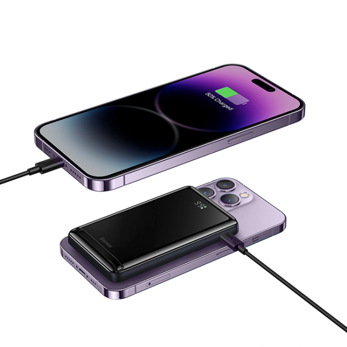 BASEUS - Baseus Powerbank Magnetisk Fäste Trådlös Snabbladdning 10000mAh 20W
