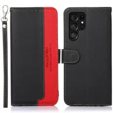 KHAZNEH - KHAZNEH Samsung Galaxy S26 Ultra Fodral PU L&auml;der RFID Skydd - Svart