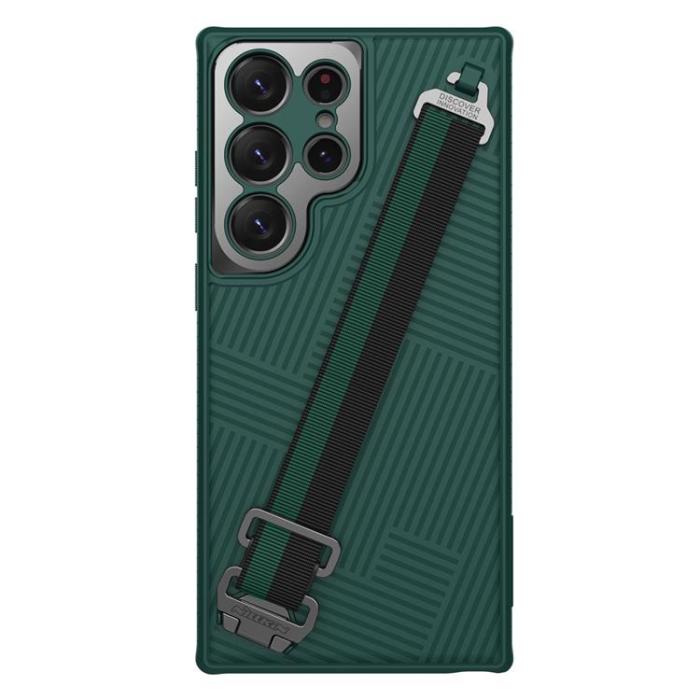 Nillkin - Nillkin Galaxy S23 Ultra Mobilskal Med Wrist Strap - Grön