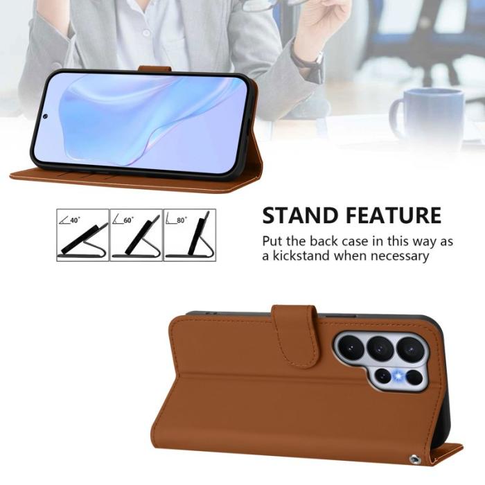 OEM - Samsung Galaxy S26 Ultra Fodral Konstläder - Brun