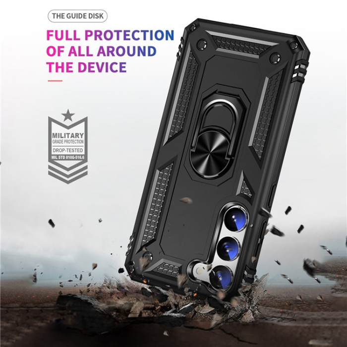 OEM - Galaxy S23 Plus Skal Ringhållare Kickstand - Svart