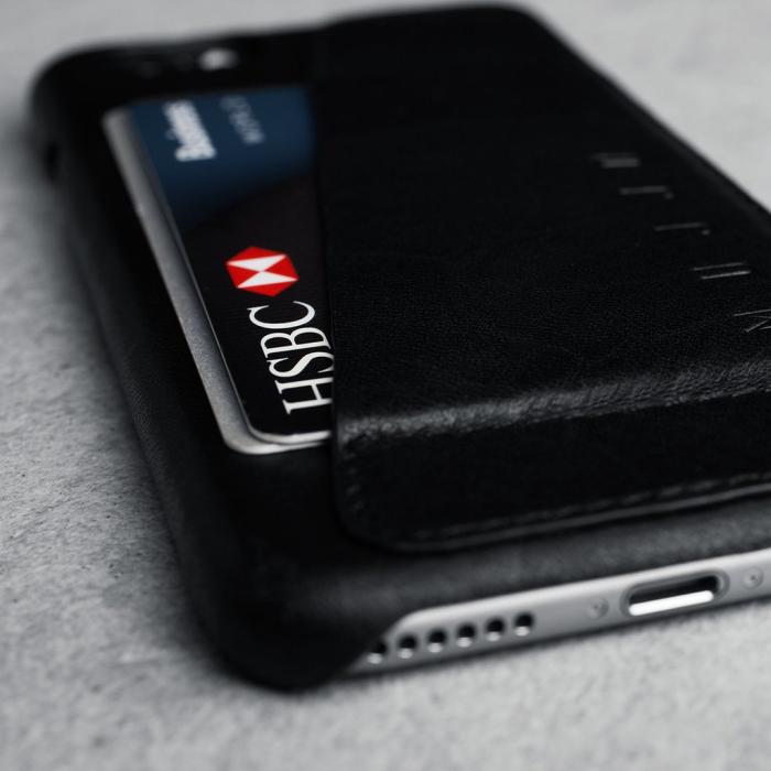UTGATT5 - Mujjo 80 Leather Wallet Case till iPhone 6/6S - Svart