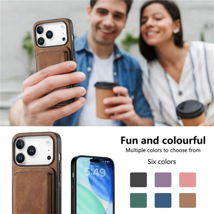 A-One Brand - iPhone 17 Pro Max Mobilskal Retro Detachable - Brun